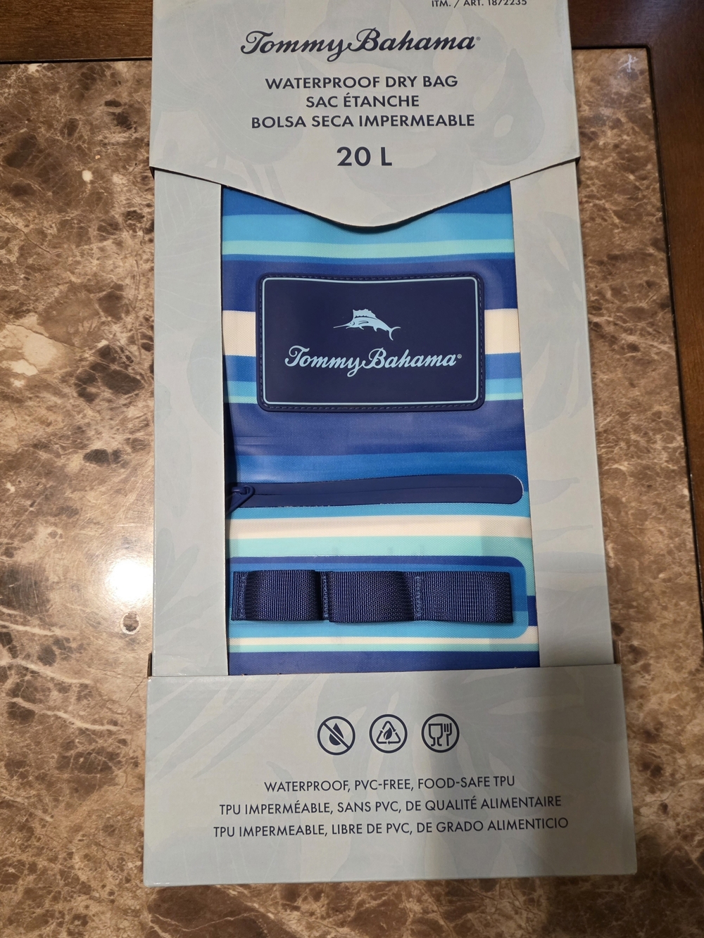 Tommy Bahama Blue Striped Waterproof Dry Bag (20L)